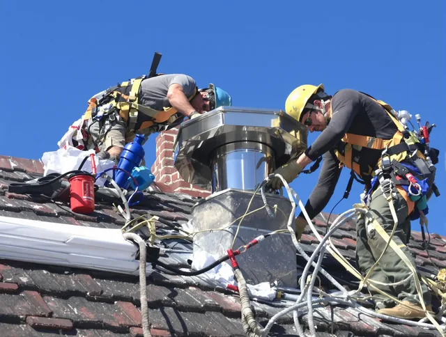 Protective chimney cap installed by Hopkinton Chimney Sweep in Hopkinton, MA