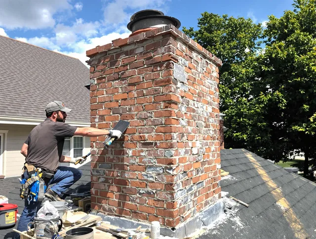 Completed chimney rebuild by Hopkinton Chimney Sweep in Hopkinton, MA