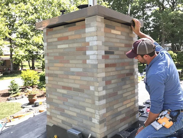 Hopkinton Chimney Sweep completing a modern chimney remodel in Hopkinton, MA