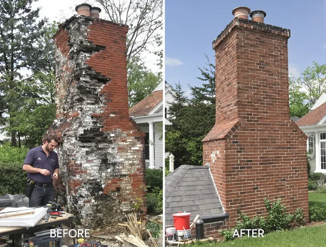 Hopkinton Chimney Sweep performing a full chimney restoration in Hopkinton, MA