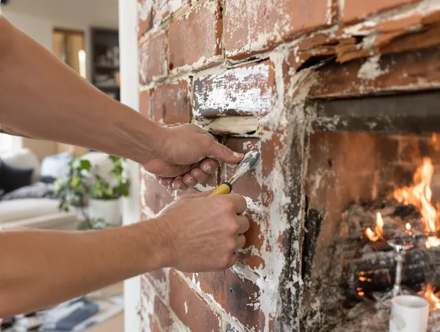 Routine fireplace repair by Hopkinton Chimney Sweep in Hopkinton, MA