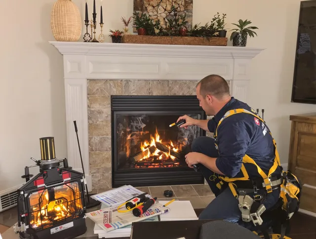 Safety-focused fireplace inspection by Hopkinton Chimney Sweep in Hopkinton, MA