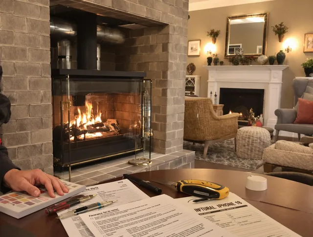 Hopkinton Chimney Sweep verifying fireplace safety measures in Hopkinton, MA